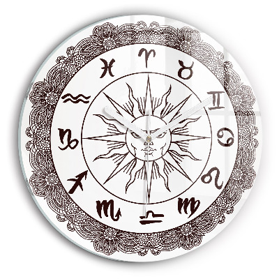 Round wall clock Decorative Zodiacs