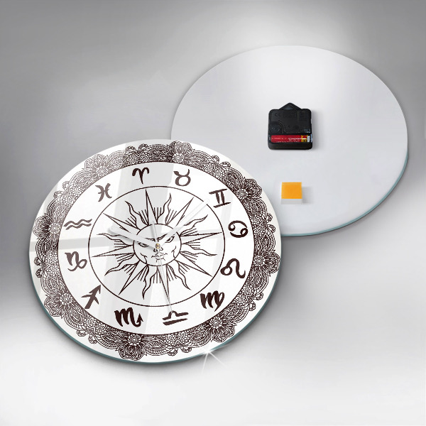 Round wall clock Decorative Zodiacs