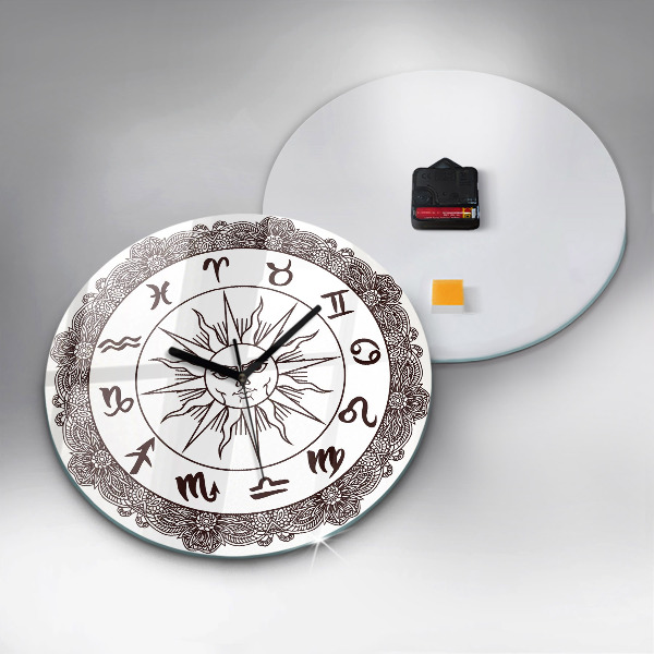 Round wall clock Decorative Zodiacs