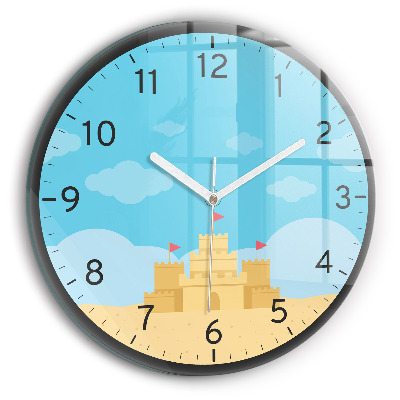 Round wall clock Sand Castle