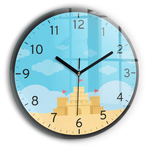 Round wall clock Sand Castle