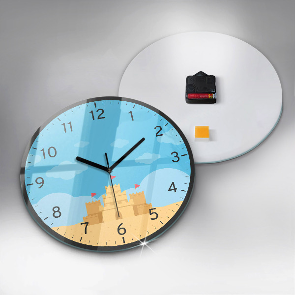 Round wall clock Sand Castle