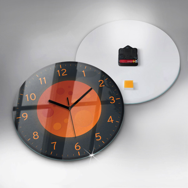 Round wall clock Full Moon