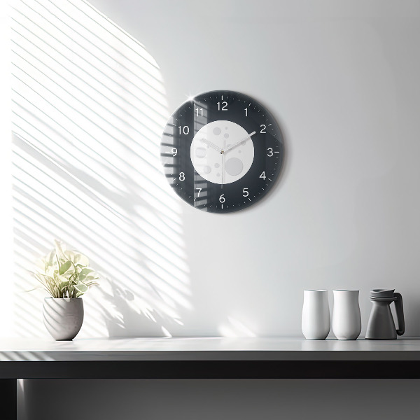 Round wall clock Full Moon
