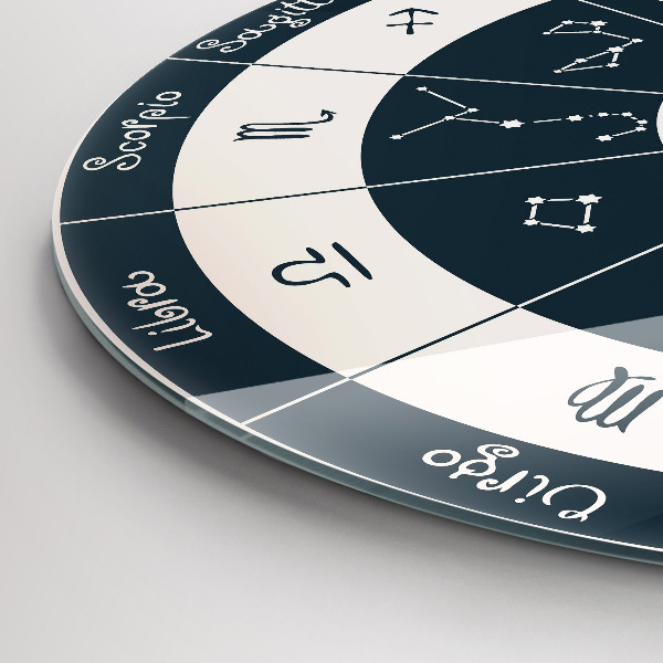 Round wall clock Zodiac Constellations