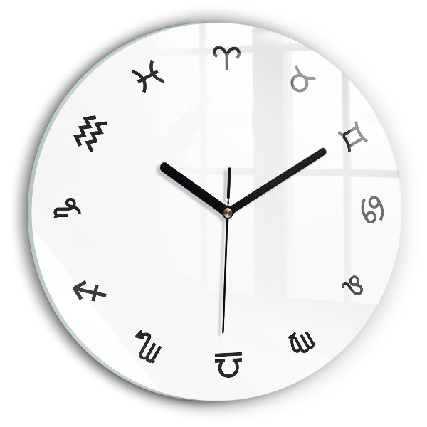 Round wall clock Minimalist Zodiacs