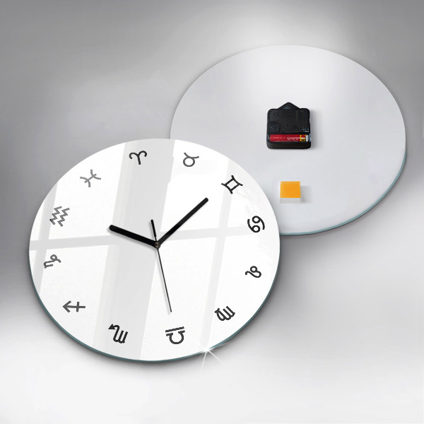 Round wall clock Minimalist Zodiacs