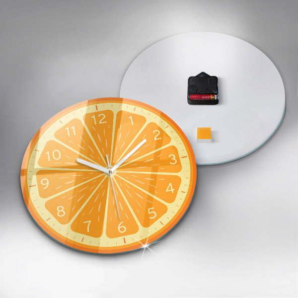 Round wall clock Juicy Orange