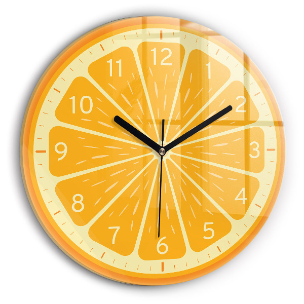 Round wall clock Juicy Orange