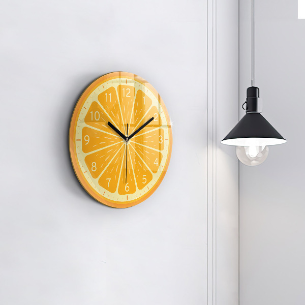 Round wall clock Juicy Orange