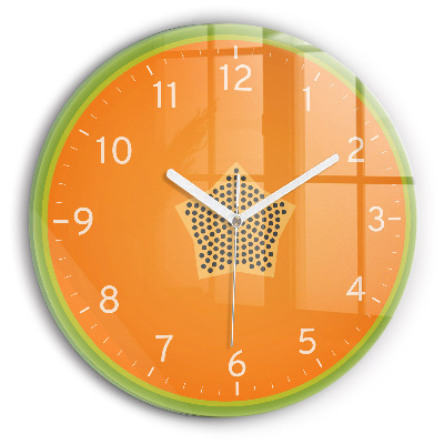 Round wall clock Fruit papaya