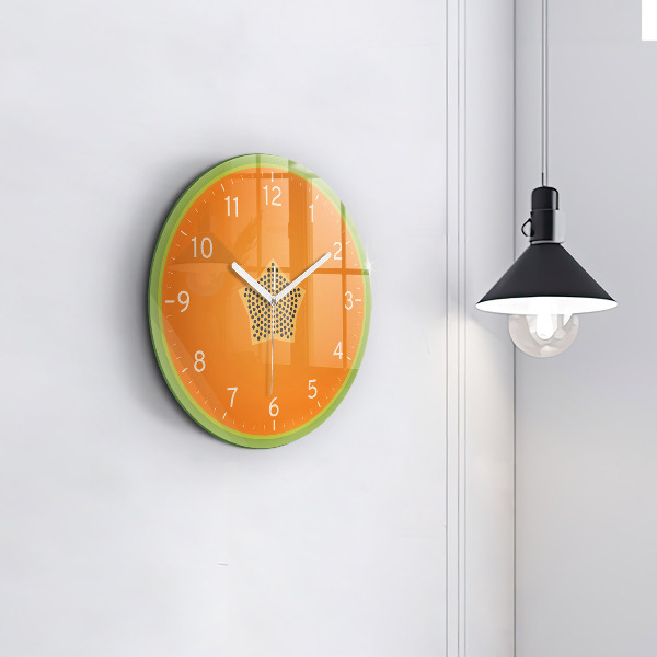 Round wall clock Fruit papaya