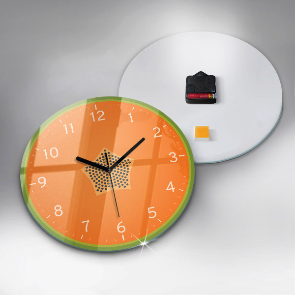 Round wall clock Fruit papaya