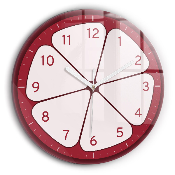 Round wall clock Sliced fruit