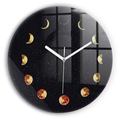 Round wall clock Moon phases