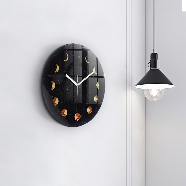 Round wall clock Moon phases