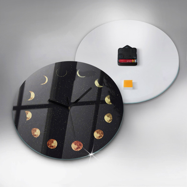 Round wall clock Moon phases