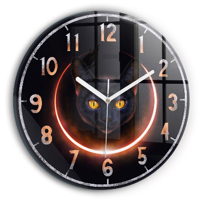 Round wall clock Magic cat
