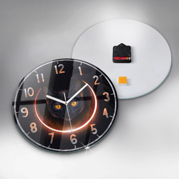 Round wall clock Magic cat