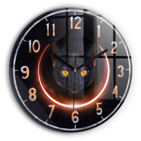 Round wall clock Magic cat