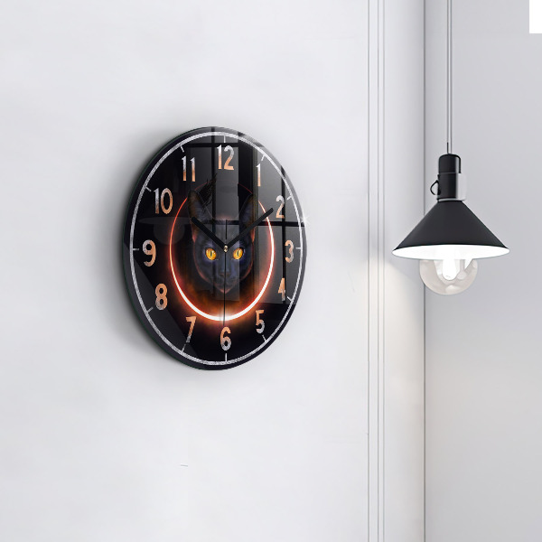 Round wall clock Magic cat