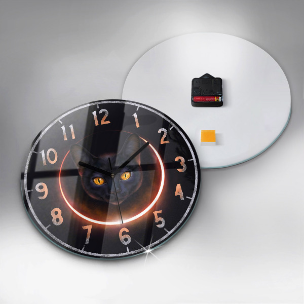 Round wall clock Magic cat
