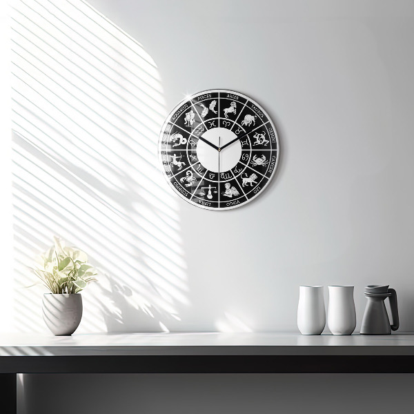 Round wall clock Zodiac