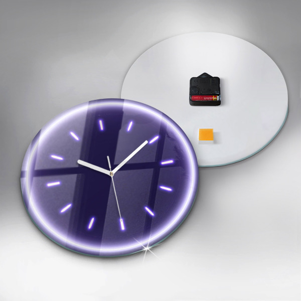 Round wall clock Neon lines