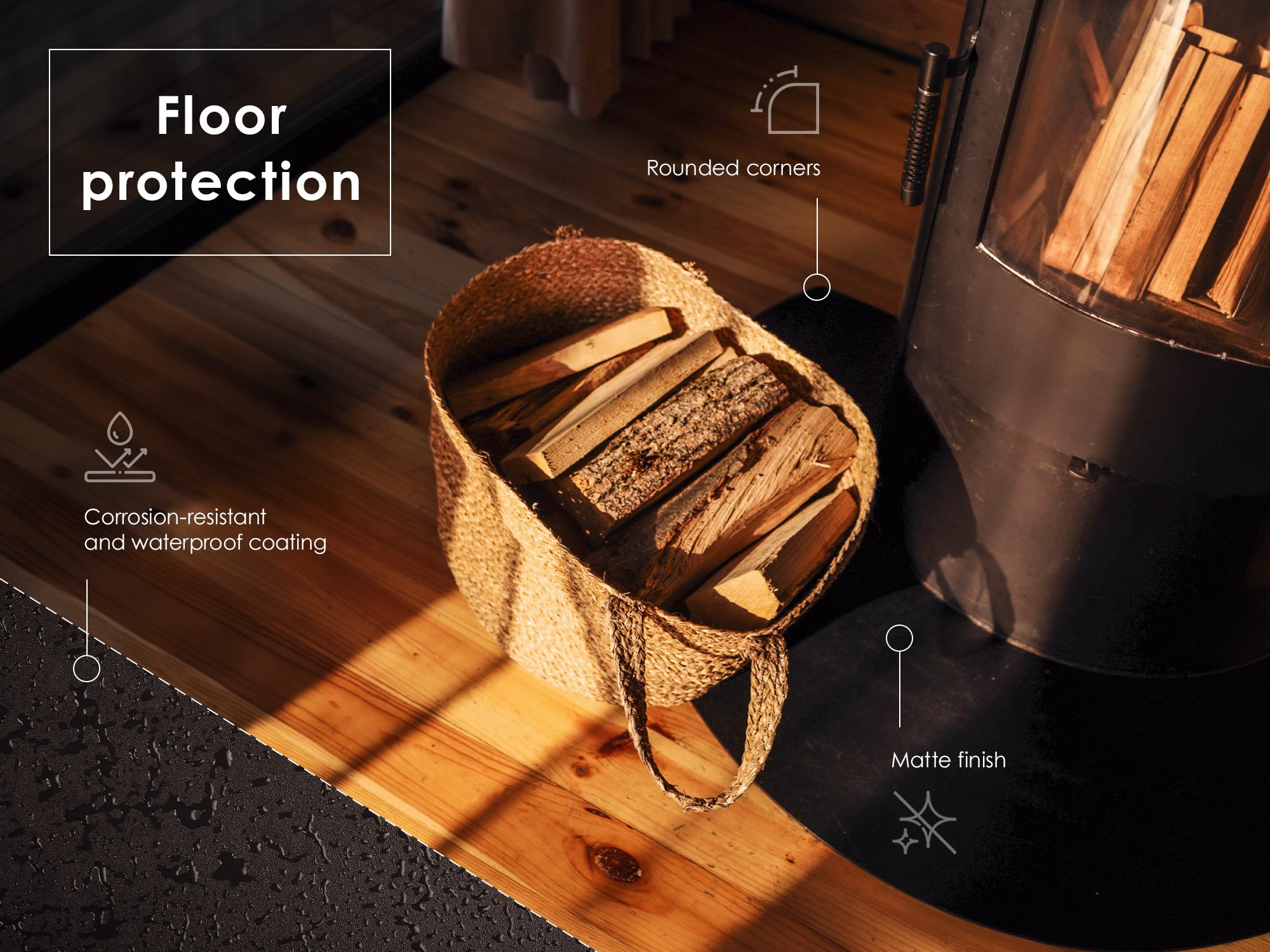 Floor protection - product infographic